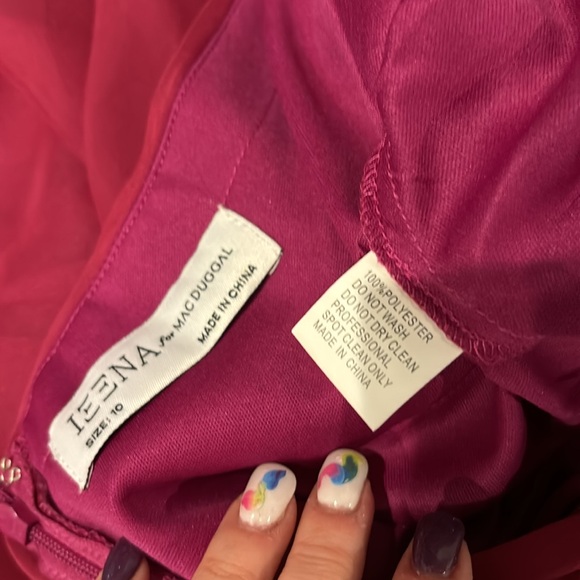 NWOT Ieena for Mac Duggal ruched cut out puff sleeve gown - Picture 14 of 15